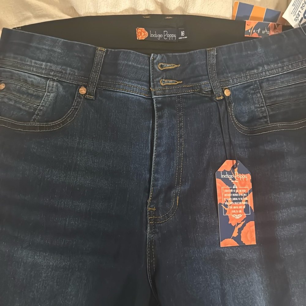 Indigo Poppy Dark Wash Boot Cut Jeans